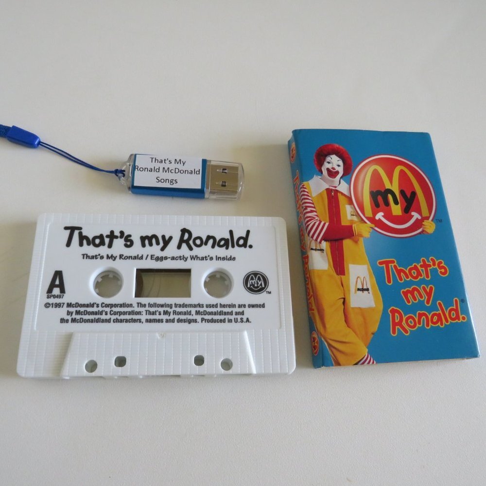 THAT'S MY RONALD Ronald McDonald  Cassette Tape & USB Flash Drive with MP3 Files